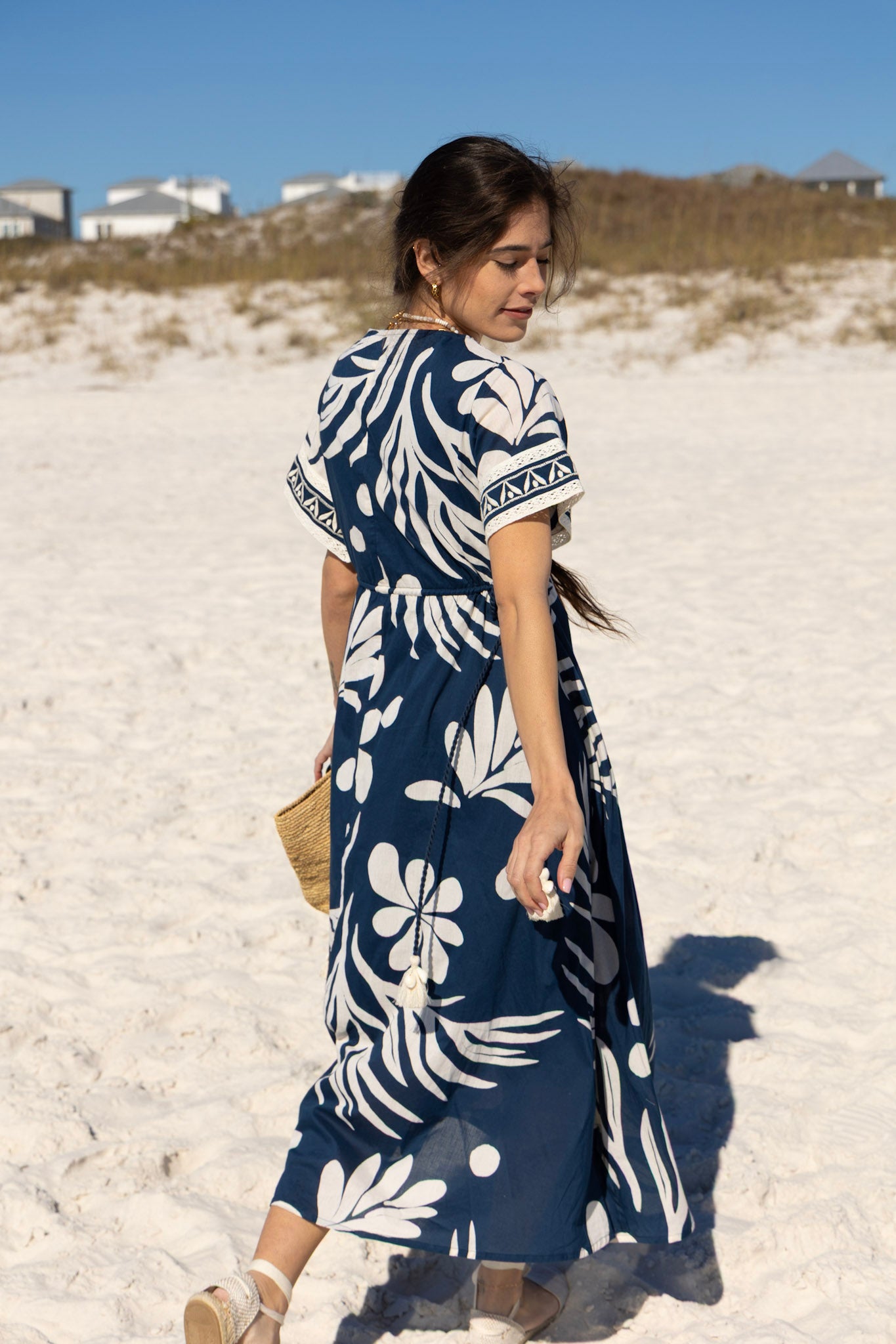 Cora Caftan by Ex Voto in Deep Lapis