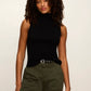 Nova Mock Neck Tank by Sanctuary in Black