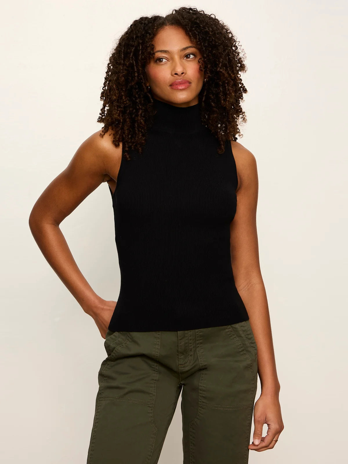 Nova Mock Neck Tank by Sanctuary in Black
