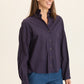 Lohan Ruffle Top by Wearables in Navy