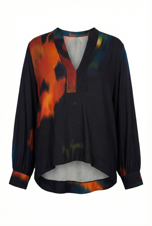 Top by La Fee Maraboutee in Marine/Curcuma