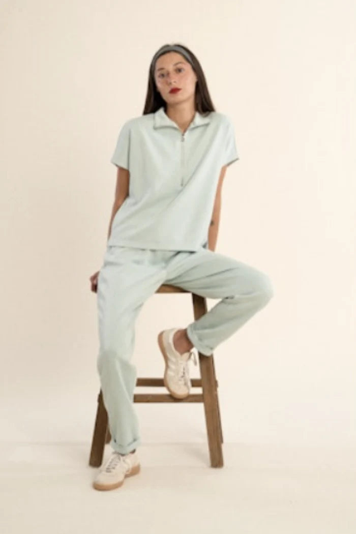 Gala Knitted Sleeveless Sweat by Gabrielle in Sage