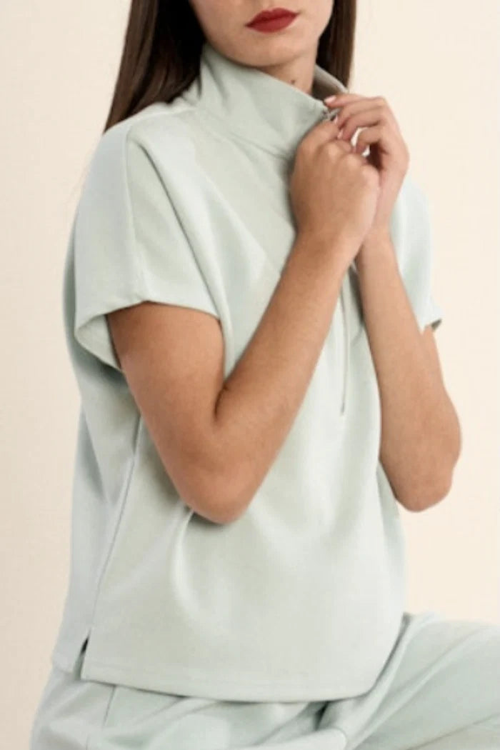 Gala Knitted Sleeveless Sweat by Gabrielle in Sage