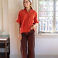Cass Blouse by Ex Voto in Red Clay