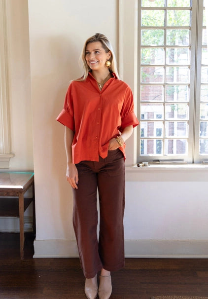 Cass Blouse by Ex Voto in Red Clay