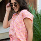 Allie Blouse by Ex Voto in Ginger/Pink Tie Dye