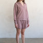 Relaxed Drawstring Sweatshorts by elle grey in Antler Pink
