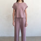 Rolled Sleeve Relaxed Tee by elle grey in Antler Pink