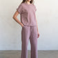 Rolled Sleeve Relaxed Tee by elle grey in Antler Pink