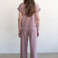 Rolled Sleeve Relaxed Tee by elle grey in Antler Pink
