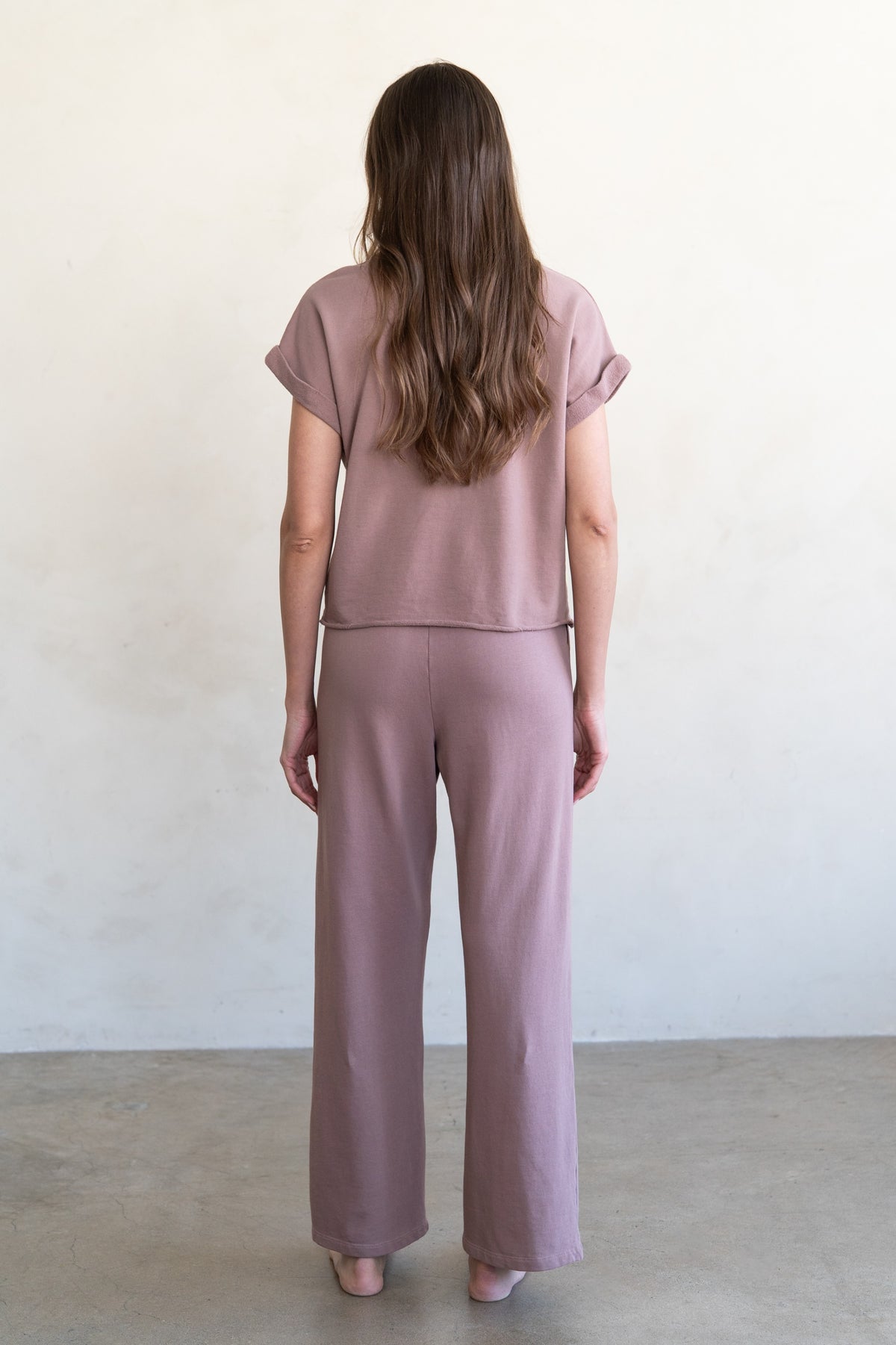 Rolled Sleeve Relaxed Tee by elle grey in Antler Pink