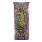 Wild Grace Wool Embroidered Scarf by Vismaya Scarves in Jungle Green