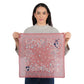 Rodeo Lassie Embroidered Bandana by Vismaya Scarves in Deco Rose