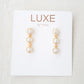 The Lynda Luxe Triple Drop Pearl Earrings by Virtue Jewelry