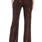 Clean Waistline Sequin Pull on Pant by Muse in Chocolate