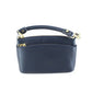 Genuine Leather Crossbody Handbag by Pretty Persuasions in Navy