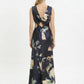 Satin Dress by Donna Morgan in Black and Cream