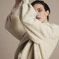 Long Teddy Jacket by Summum in Ivory