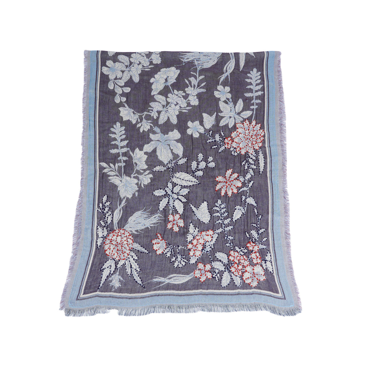 Scarf by Vismaya Scarves in Plum Grey