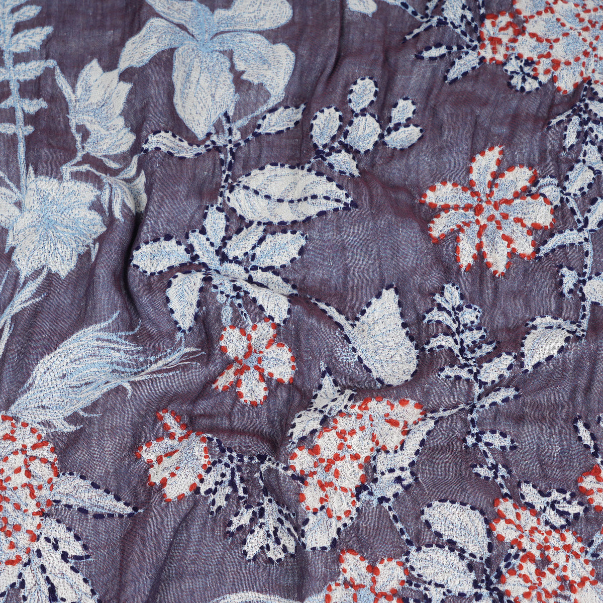 Scarf by Vismaya Scarves in Plum Grey