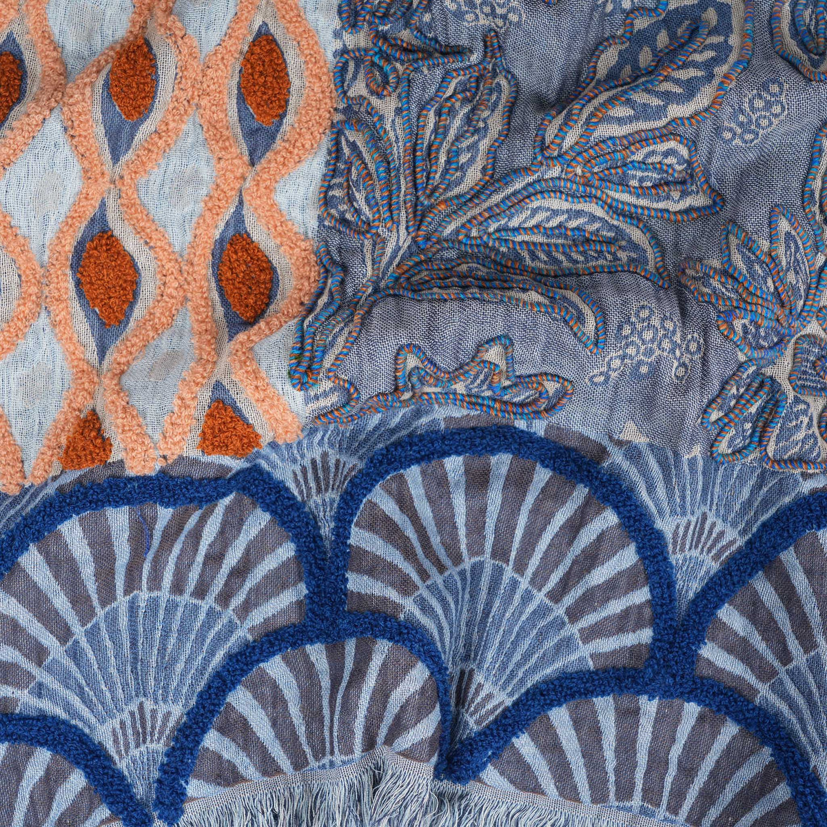 Scarf by Vismaya Scarves in Indigo Blue
