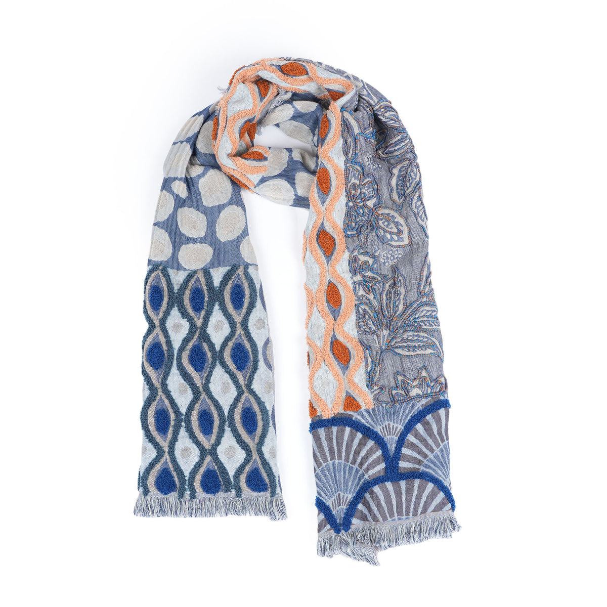 Scarf by Vismaya Scarves in Indigo Blue