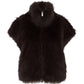 Silky Fur Vest by Sanctuary in Espresso Martini