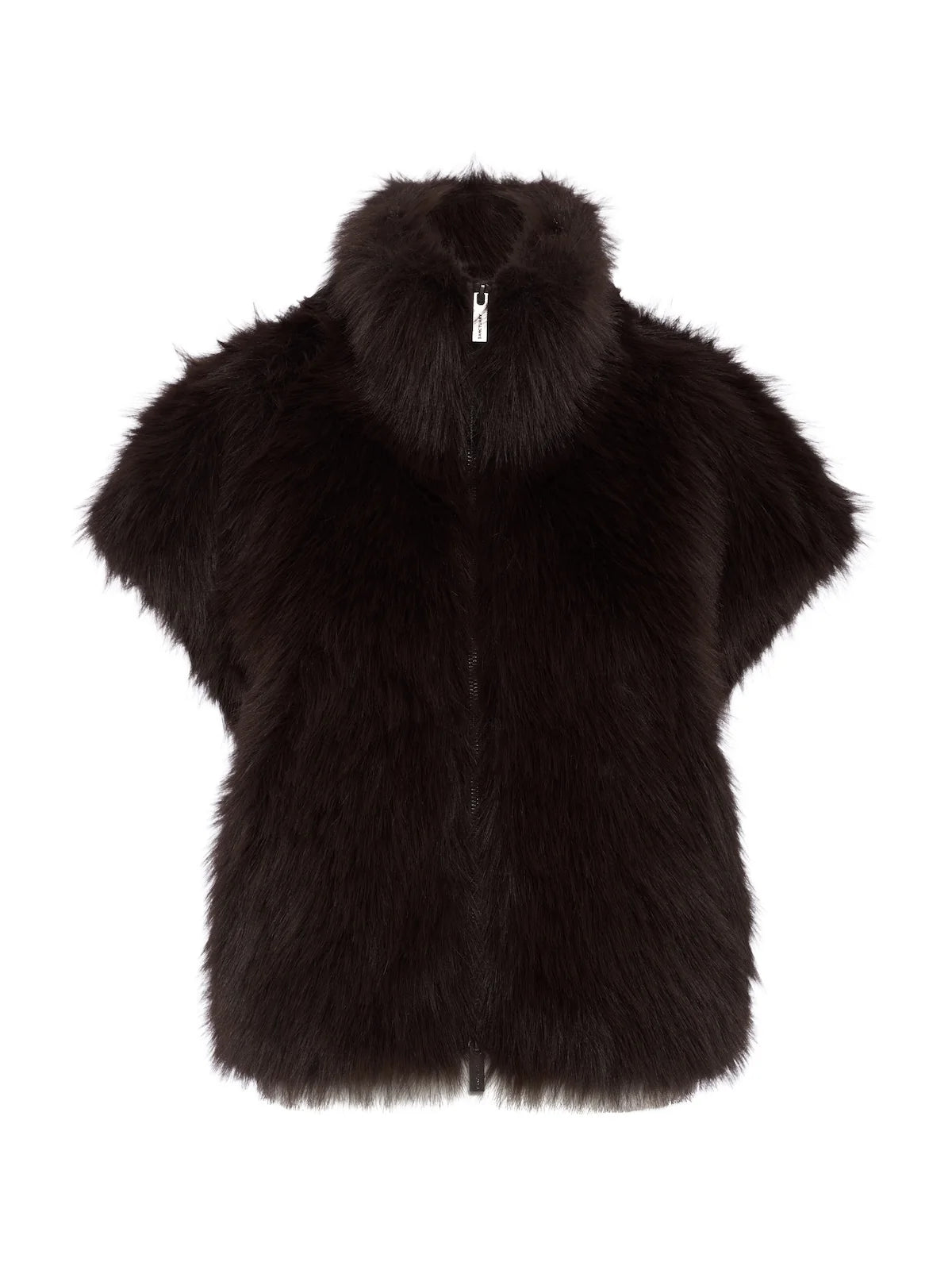Silky Fur Vest by Sanctuary in Espresso Martini