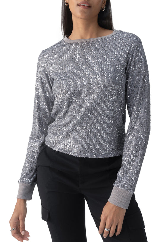 Sparkle Together Top by Sanctuary in Gunmetal