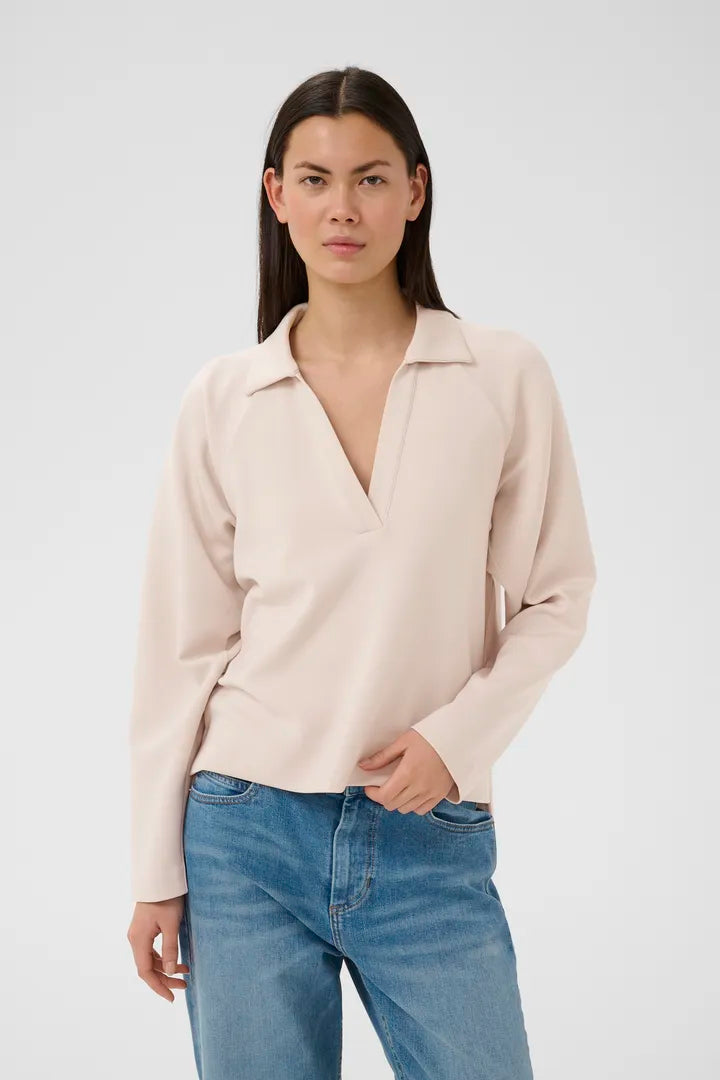 Sim Vincent Polo Blouse by InWear in Haze