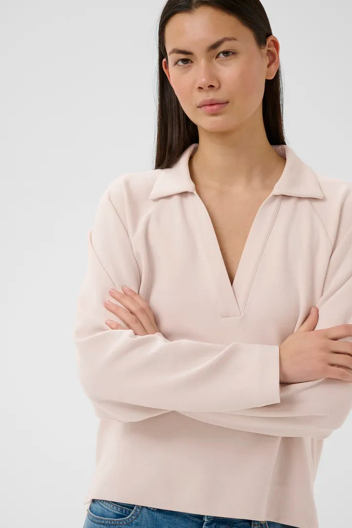 Sim Vincent Polo Blouse by InWear in Haze