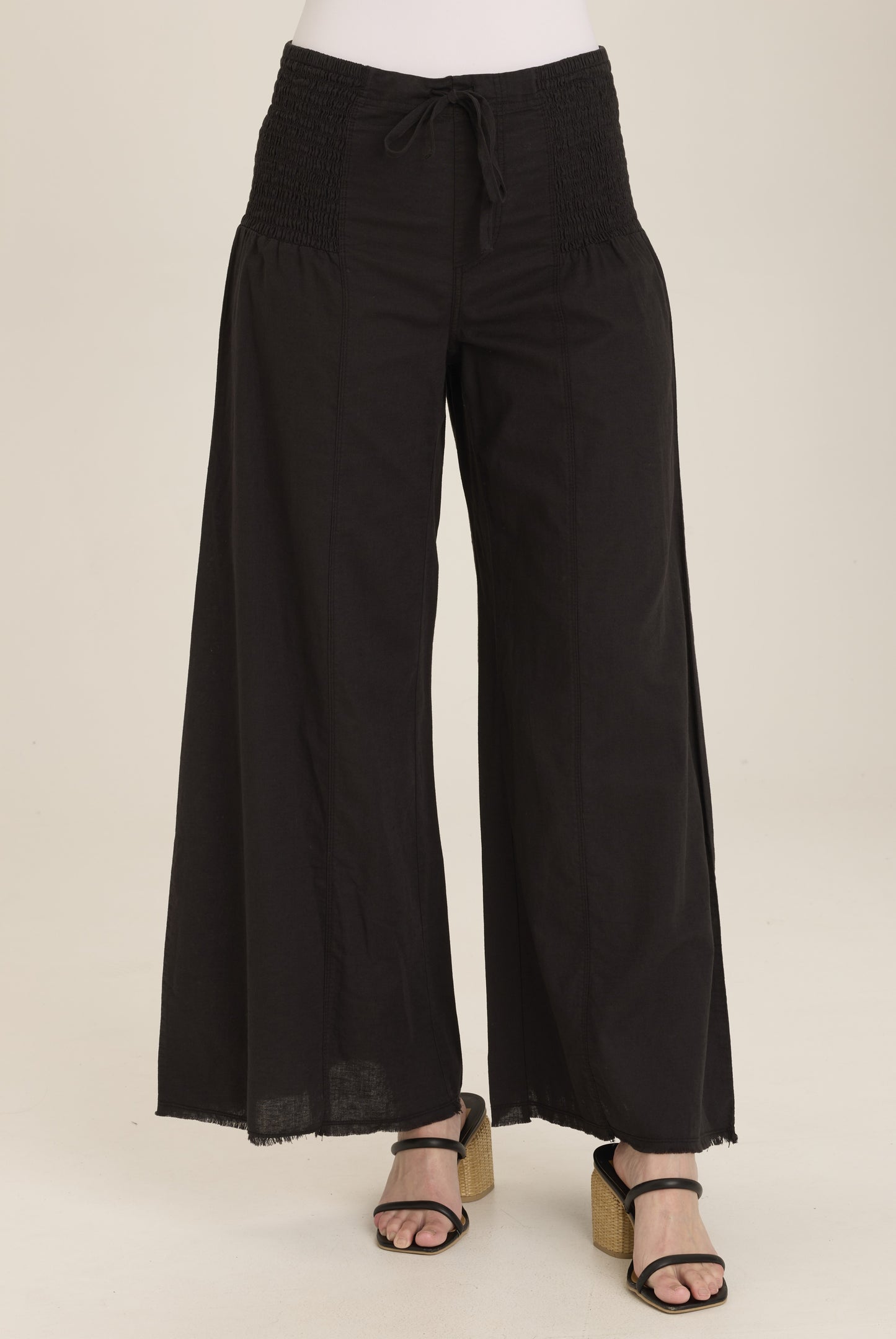 Kaj Wide Leg Pant by Wearables in Black