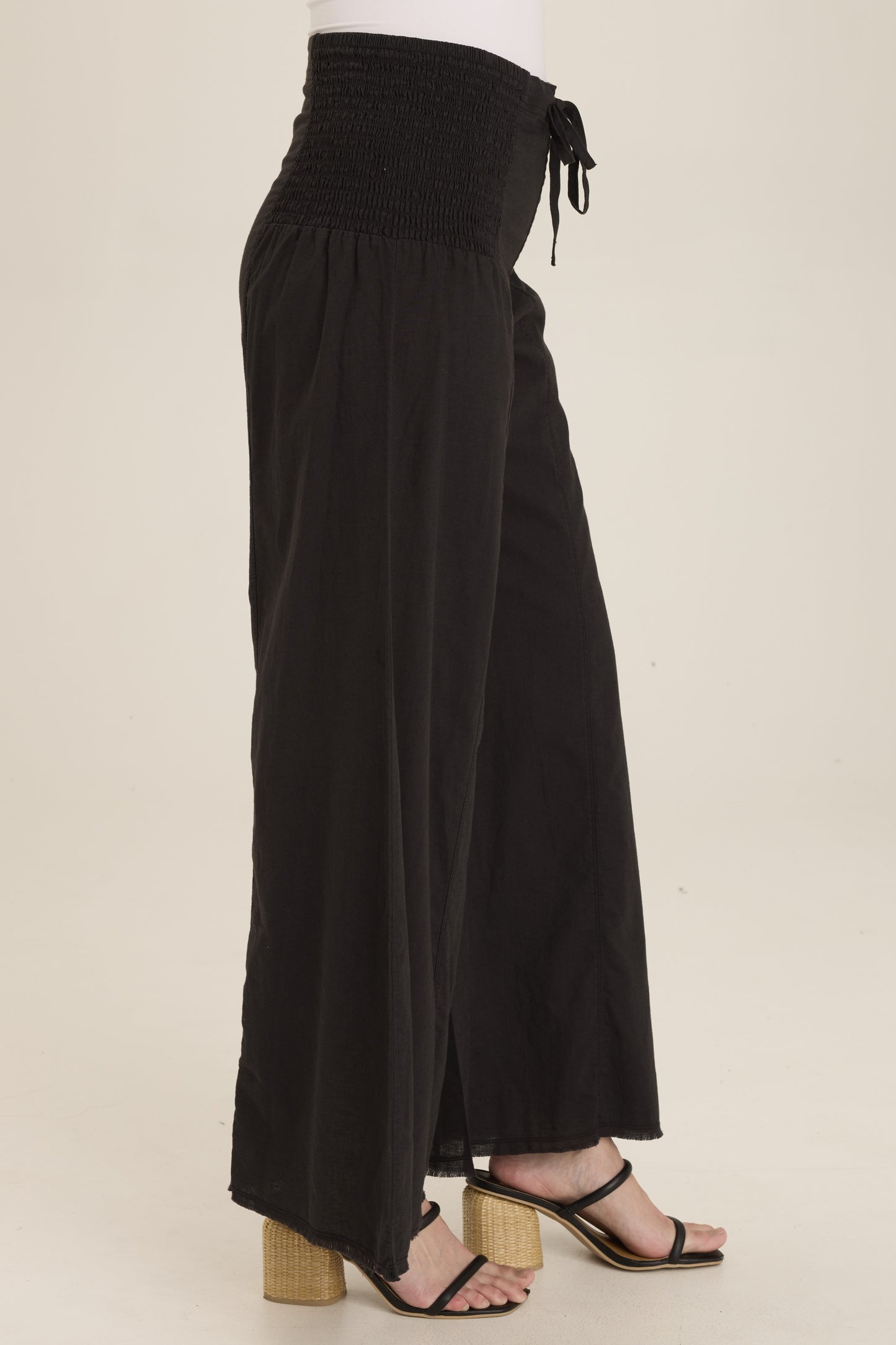 Kaj Wide Leg Pant by Wearables in Black