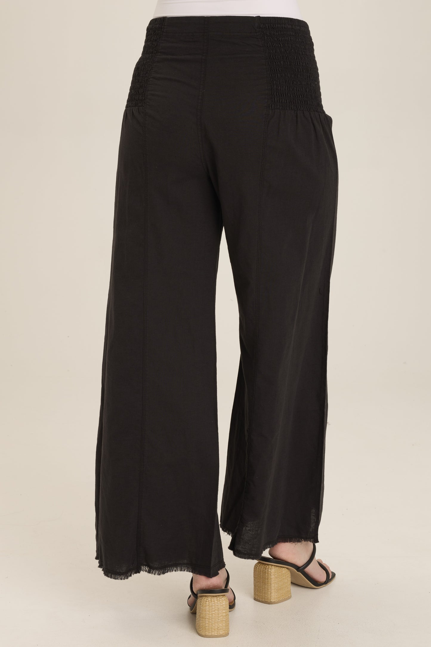 Kaj Wide Leg Pant by Wearables in Black