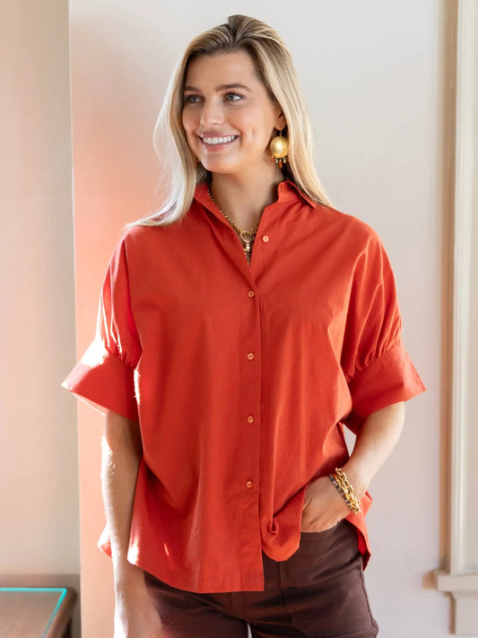 Cass Blouse by Ex Voto in Red Clay