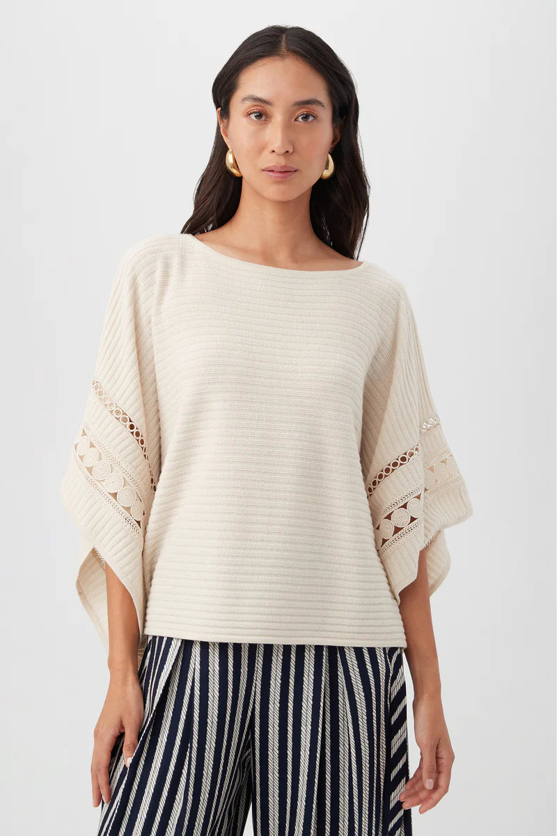 Chic Wrap 2 Sweater by Trina Turk in Fisherman's White