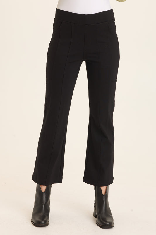 Barcelona Flare Leg Pant by Wearables in Black