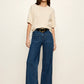 Diamond Stitch Sweater Tee by Sanctuary in Bone