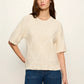 Diamond Stitch Sweater Tee by Sanctuary in Bone