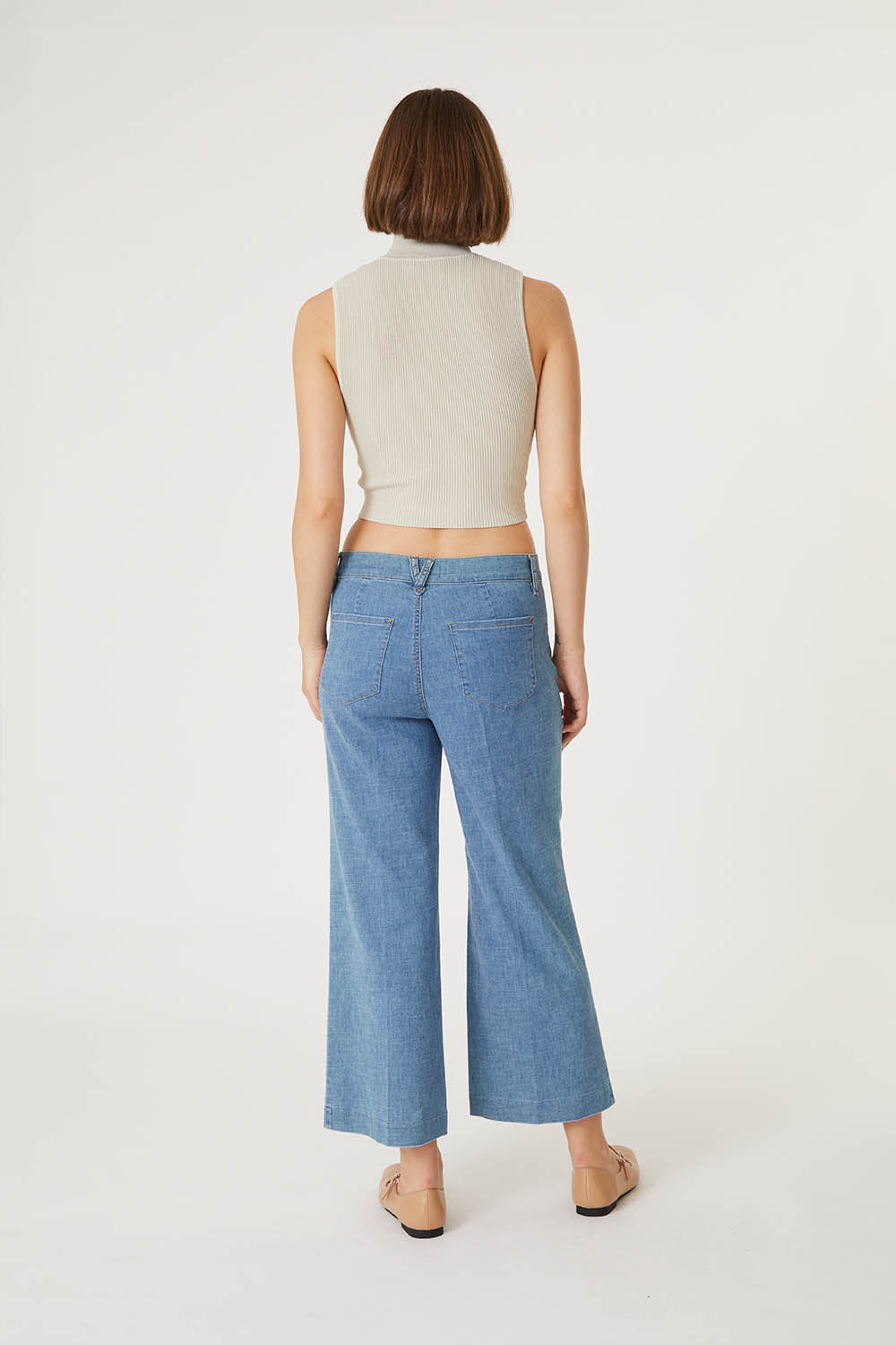 Anabelle Crop Wide Leg Pant by Level 99 in Ray of Light