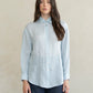Striped Linen Essential Shirt by elle grey in Blue Stripe