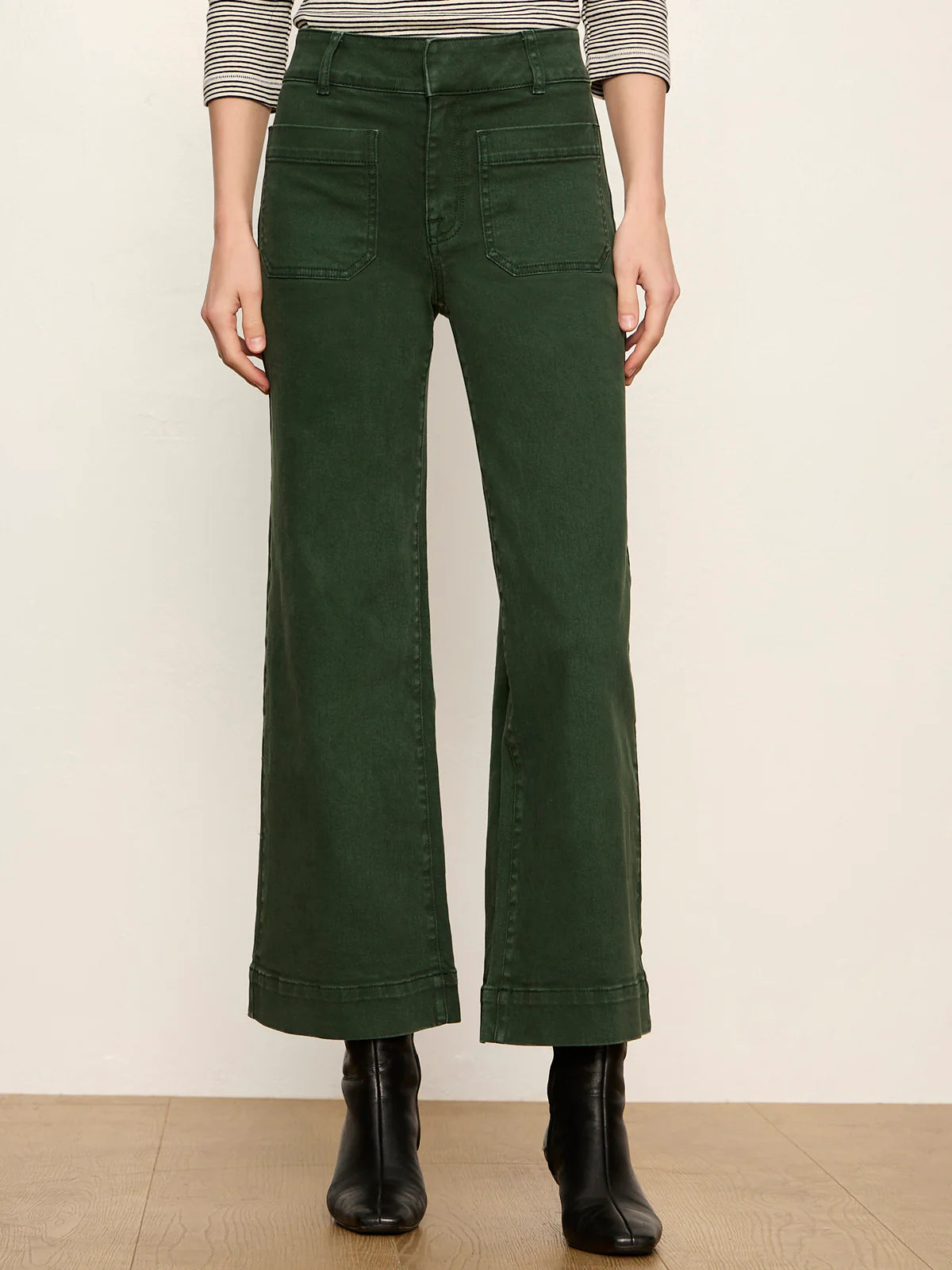 Chelsea Wide Leg Pant by Sanctuary in Washed Forest