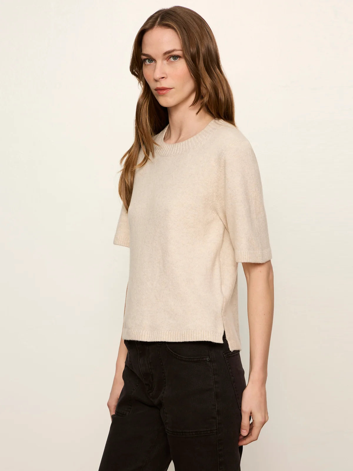 Perfect Sweater Tee by Sanctuary in Heather Dark Bone