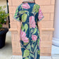 Talina Dress by Dolma in Green & Pink