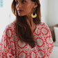 Poppy Blouse by Ex Voto in Pink Bandana Blockprint