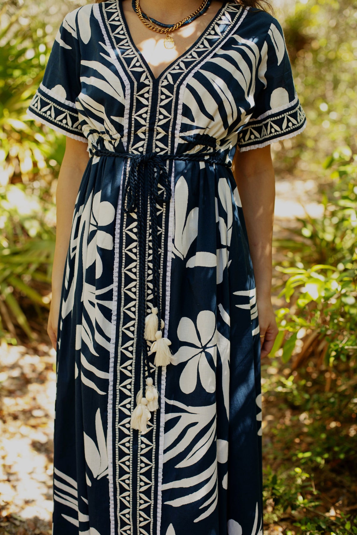 Cora Caftan by Ex Voto in Deep Lapis