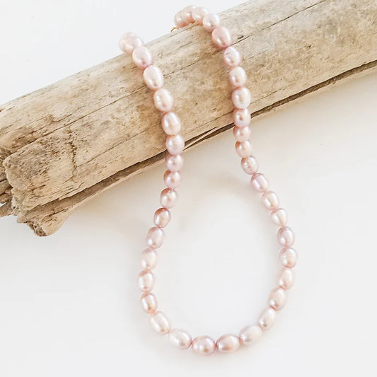 Freshwater Pearl Necklace by Virtue Jewelry Design in Blush