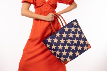 Stars Straw Basket Bag by Shebobo
