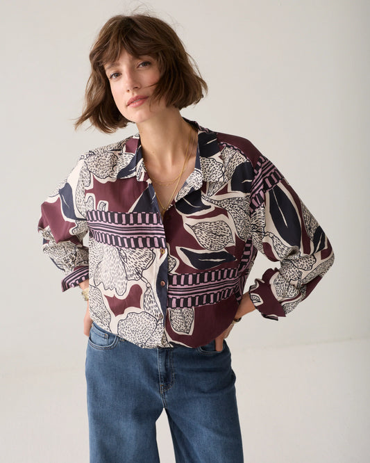 Blouse with Scarf Print by Summum