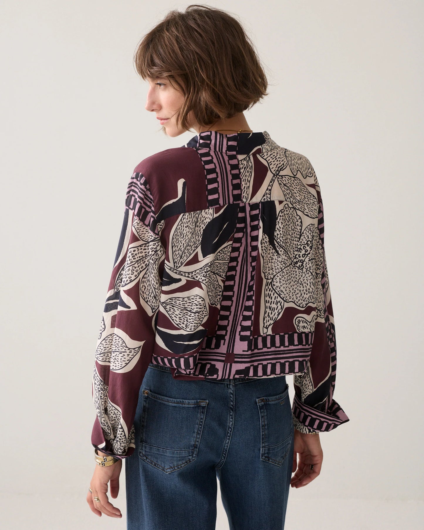 Blouse with Scarf Print by Summum
